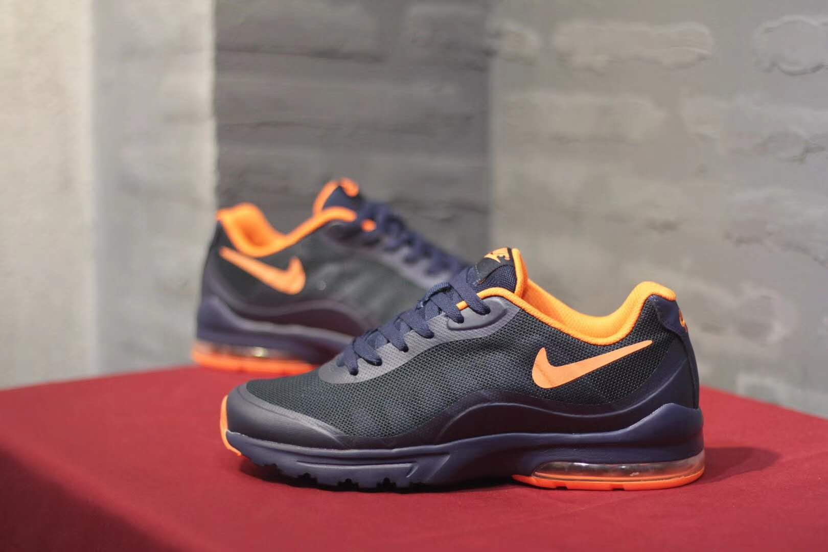 Men Nike Air Max Invigor Print 95 Deep Blue Orange Shoes